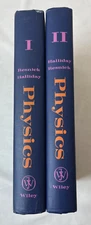 Physics Parts I & II (1966, 1962) Textbooks Resnick & Halliday Lot of 2 HC