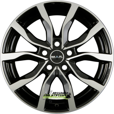 Mak Highlands black mirror 9.5x21 ET48 - LK5/114.3 ML76 Felge Alu