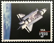 1995 Scott #2544 $3.00 - CHALLENGER SHUTTLE - PRIORITY  - Single Stamp - Mint NH