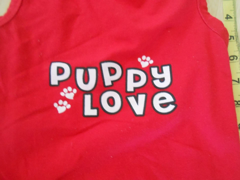 Pet Dog Outfit Clothes T Shirt Puppy Love Hearts Warm 16" x 10" CUTE XMAS - Image 2 of 4