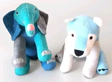 2 Eric Carle Kohls Care Plush Stuffed Animal Toy Elephant Polar Bear