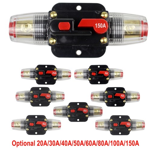 20-150A 12V Car Audio Inline Circuit Breaker Fuse Holder for System Protection - Picture 3 of 20