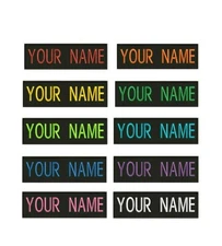 **LOVE IT OR IT'S FREE** Custom NAME TAG Embroidered "Hook Back", Free Shipping-