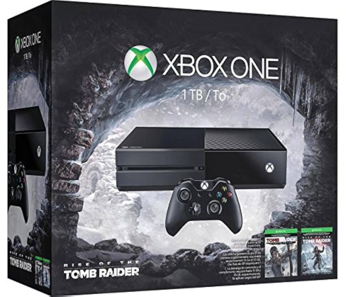 Xbox One 1TB Console Rise Of The Tomb Raider Bundle Very Good 4Z
