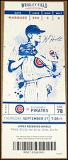 9/27/2018 Chicago Cubs vs Pittsburgh Pirates Ticket Kyle Hendricks Jon Lester W