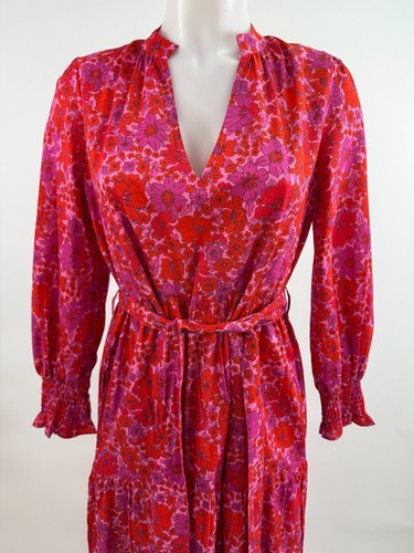 Pink City Prints Tuckernuck Floral Long Sleeve Maxi Dress SZ S - Picture 2 of 4