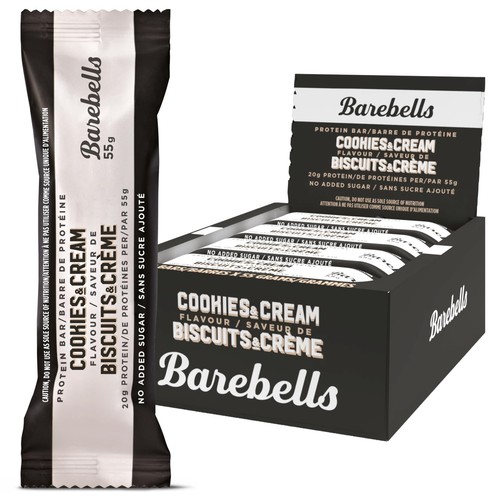 Protein Bars Cookies & Cream - 12 Count, Pack of 2 - Protein Snacks with 20g ...