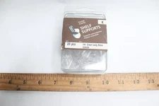 (20-Pk) Midwest Fastener Long Nose Shelf Supports Clear 1/4" 12520 