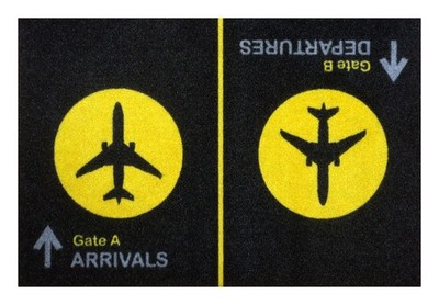 Rockbites - Fußmatte Türmatte ''Arrivals / Departures'' Schwarz Nr. 133 (100964)*