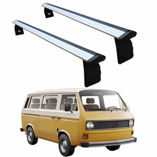 For Volkswagen Transporter T3 1980-1990 Roof Rack Cross Bars Rain Gutters Silver