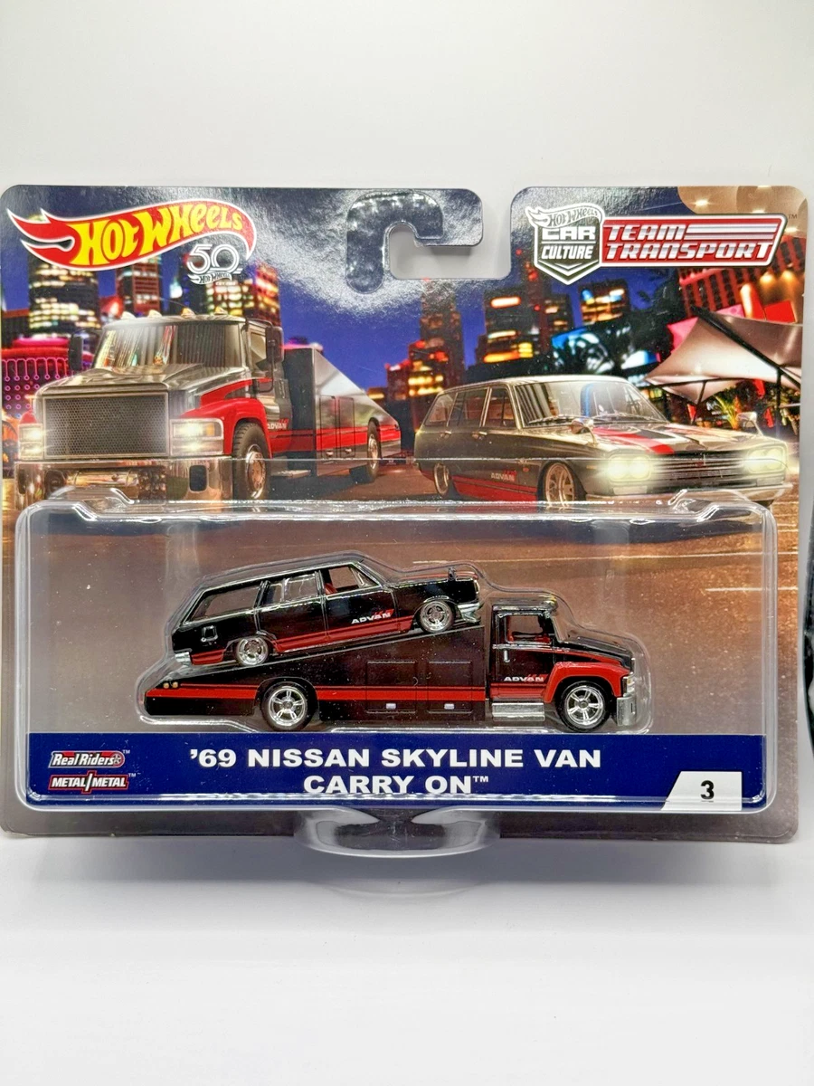 Hot Wheels Team Transport Car Culture '69 Nissan Skyline Van Carry