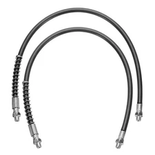 2Pcs Grease Gun Hose 23.6" 10000PSI Spring Flex Grease w 1/8" NPT Thread Black