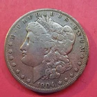 1904-S MORGAN SILVER DOLLAR. CIRCULATED. BETTER GRADE