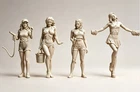 1/24 Resin Car Wash Pin-Up Girls 4 figs Unpainted unassembled
