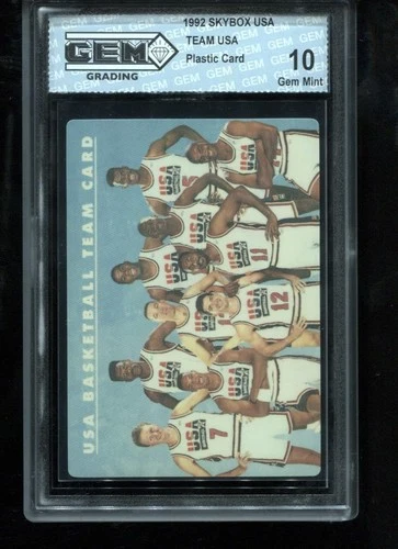 Michael Jordan 1992 Skybox USA #NNO Team USA Plastic Card Olympics GEM MINT 10