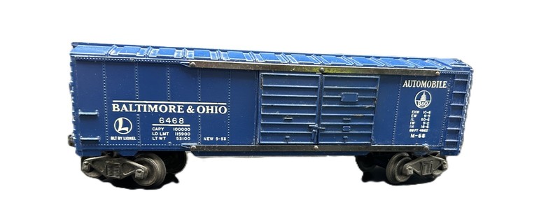 Lionel Baltimore & Ohio Double Door Car/O Gauge/#6468