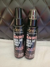 2x L'oreal Blow Dry It Quick Dry Primer Spray Heat Protection 4.2 oz Discontinue