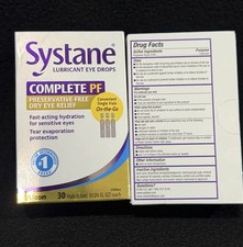 2 Pack Systane Complete PF Lubricant Eye Drops 30 Vials Each EXP: 08/26