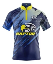 Custom Name Motiv Sky Raptor Bowling Jersey Shirt Gifts Size S-5XL