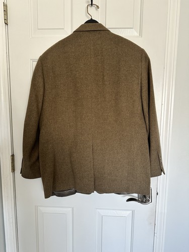 BOTANY 500 mens solid beige 100% CAMEL HAIR sport coat suit jacket blazer 44 S - 第 3/8 張圖片