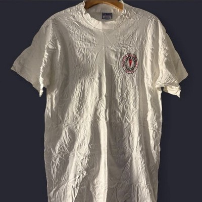 AllSport ProWeight White Cotton XL Men's T-Shirt Pontiac Guild Logo Preshrunk