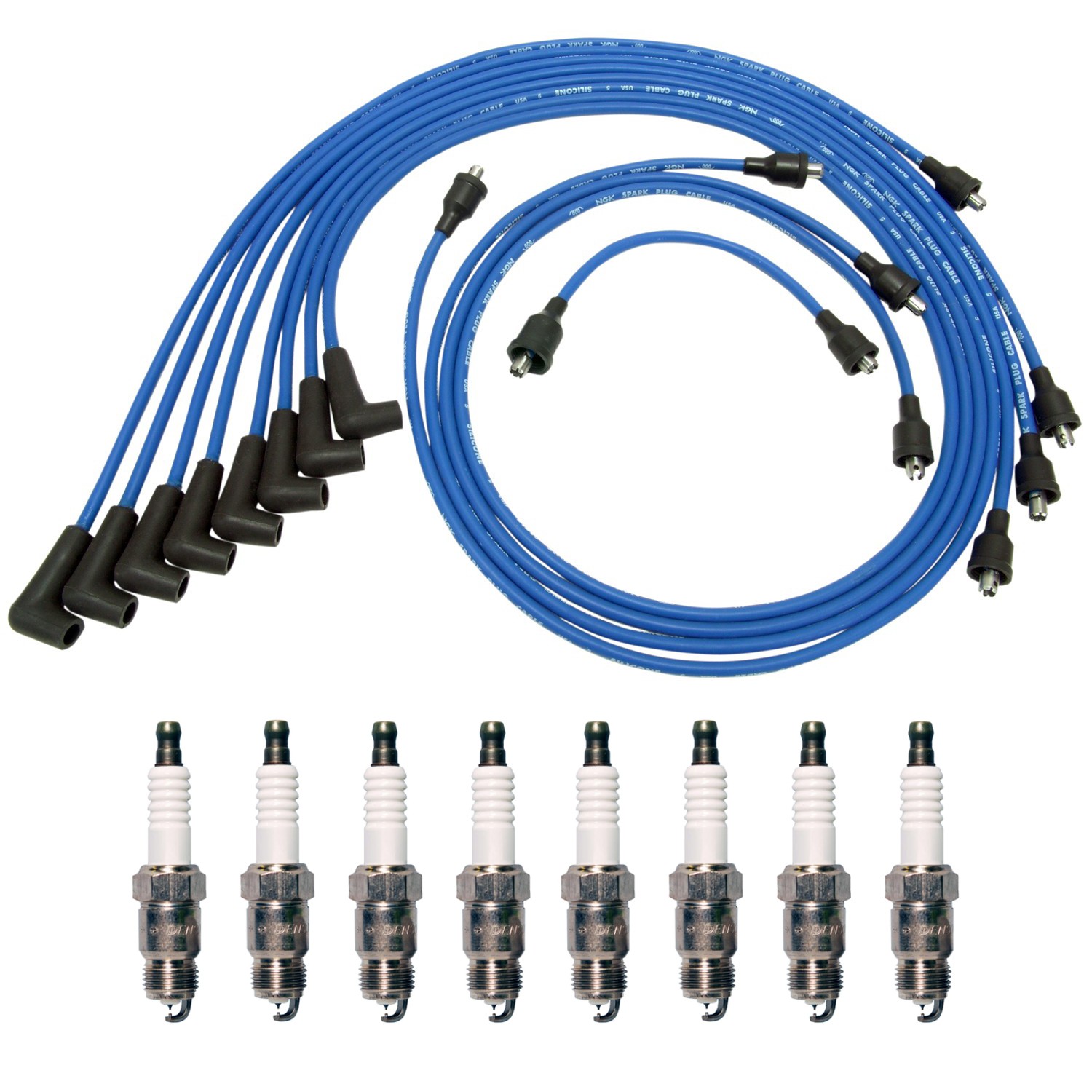 NGK Wire Set  Denso 8 Iridium TT Spark Plugs Kit for C10 C25 Impala K10 P10 V8