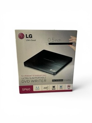 LG USB 2.0 Ultra Slim External DVDRW CD DVD Burner Writer Drive SP60NB50 Black
