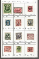 BAVARIA Classics...Sc #154/269; O19/60 ...M & U...1918/20...12 Diff...SCV $35.00