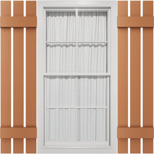 Mid-America 12"x35" Treated Cedar Vinyl Shutters with Installation Hardware