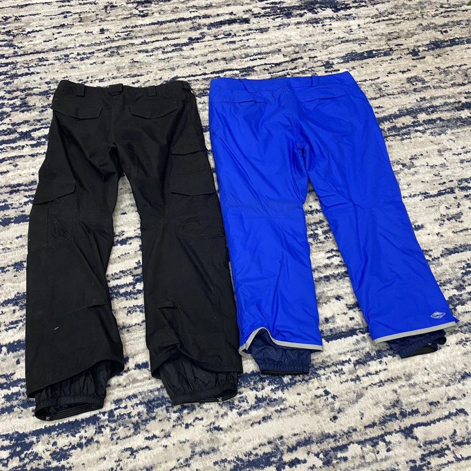 Conjunto de 2 pantalones de esquí de snowboard para hombre Burton 2XL XXL altos negros y Columbia 3X azules Foto 4 de 4