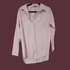 ATHLETA Blouse Top Button Down Pink #383376 Medium