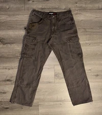 Wrangler Riggs Workwear Heavy Duty Khaki Cargo Carpenter Pants Mens  32x30 Brown