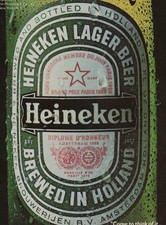 1984 Vintage Print Ad Heineken Lager America's #1 Imported Beer Holland Bottle
