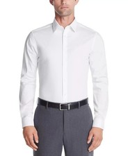 Calvin Klein Men's M White Active Performance Stretch Dress Shirt N0304