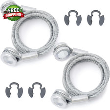2Pc Hood Restraint Cable Kit Compatible with Peterbilt 389 388 384 Truck Replace
