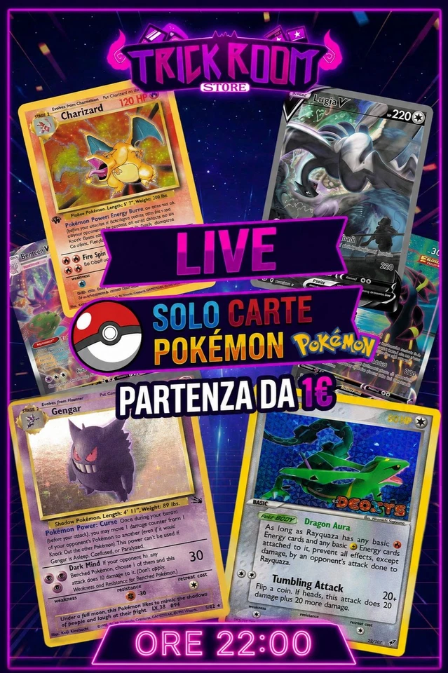 💜​​ ​ASTE 1€ POKEMON CARTE OLD, NEW e STAMPED!!!💜