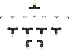 6-Nozzle Poly Boom Wand with 3/8" Brass Fitting, 7.5 Ft. ATV Sprayer Boom, Wide-