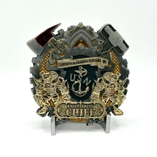 CHALLENGE COIN - US Navy Engineering Chief "Old Snipes Never Die" CPO Serialized