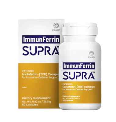 Immune Support Capsules 60 Count iHealth ImmunFerrin SUPRA  .92 Oz Expires 10/25