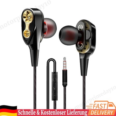 Wired Earbuds with Mic - with Deep Bass In-Ear Headset for Sports Running