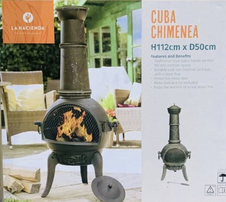 🔥La Hacienda Cuba Cast Iron u0026 Steel Chiminea Log Burner Heater✓Fast  Delivery✓ | eBay