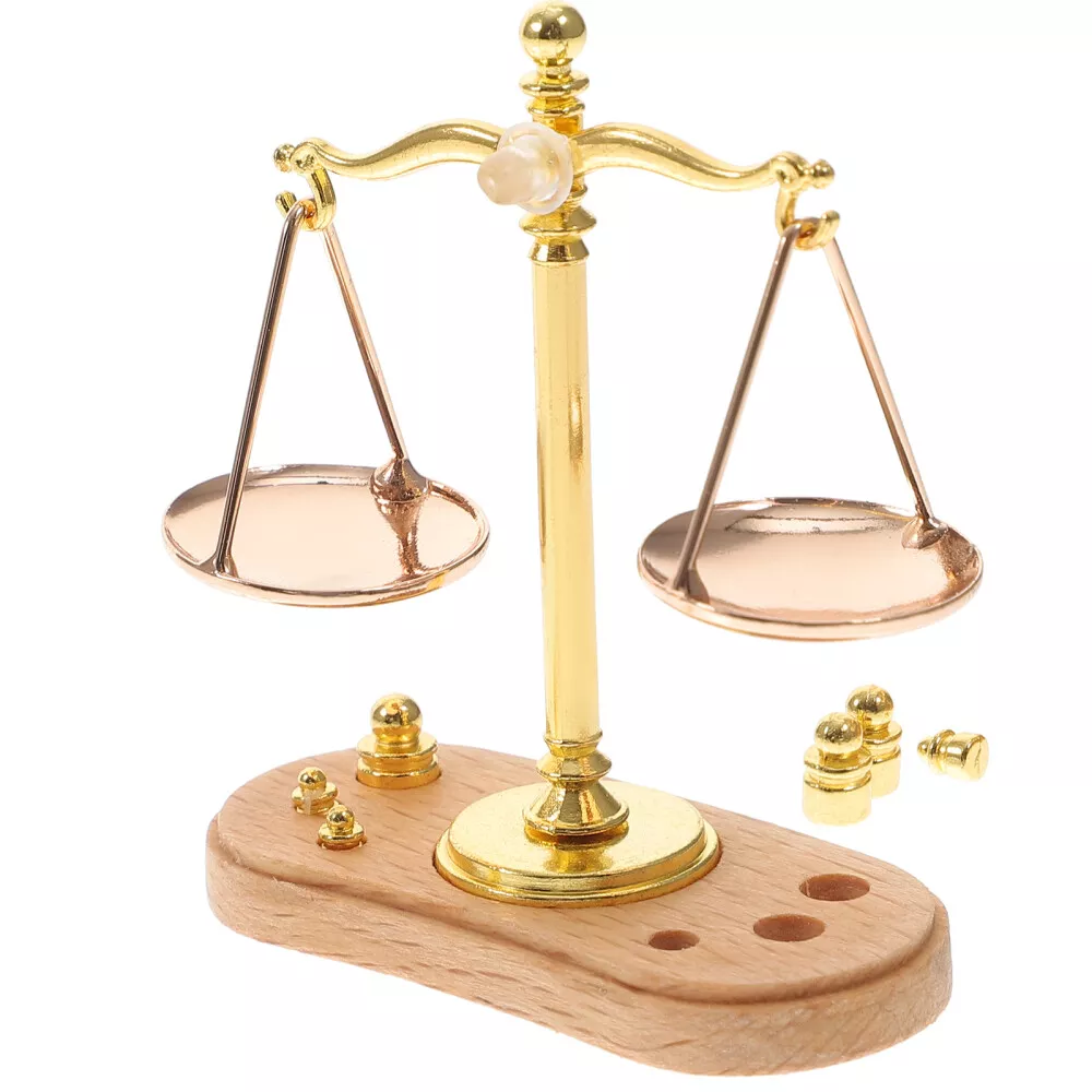 Small Brass Weight Scale Toy Scale Justice Scale Retro Balance Scale Weight