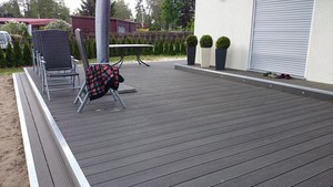 Wpc Terrasse Bilder Wohn Design Wpc Len Grau Massiv Ummantelt X Bis Mm With