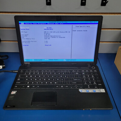 Toshiba Satelitte C55D-A5304 Laptop AMD E1-2100 @1.0 GHz 4GB RAM No HDD