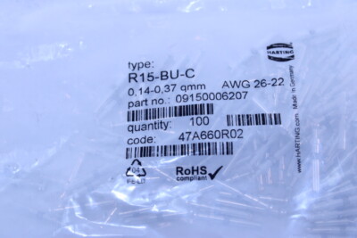 HARTING R15-BU-C (09150006207) 100 Stück Crimpcontakt