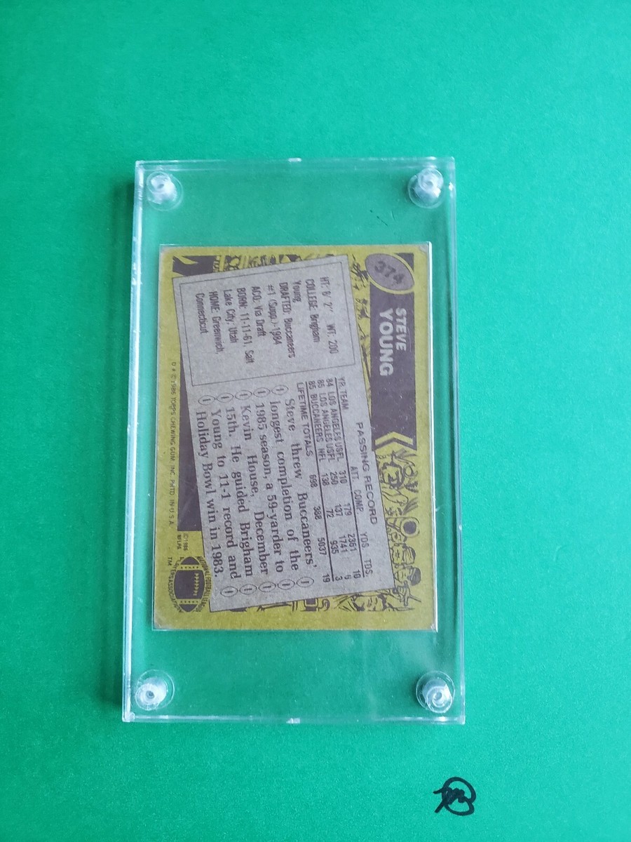 1984 Topps Steve Young ROOKIE Tampa Bay Buccaneers #374 | eBay