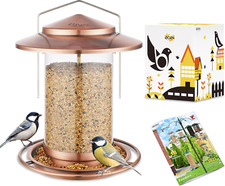 Metal Bird Feeder for outside Hanging,Wild Bird Feeders for Cardinal,18Cm Large