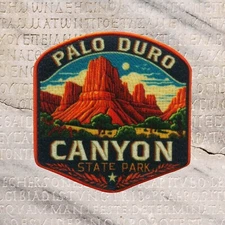 Palo Duro Canyon State Park Patch Iron-on Applique Nature Badge Texas, Hiking