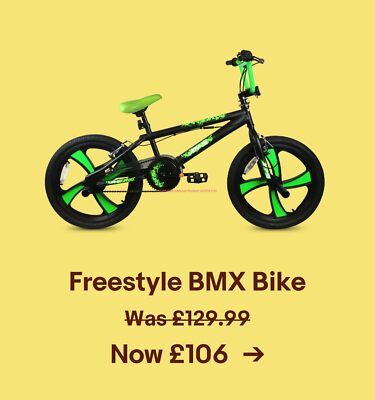 Freestyle BMX Bike. Was £129.99. Now £106.