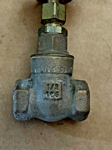 Milwaukee 1/2" Brass Gate Valve Fig 105 125 SWP 200 WOG Threaded USA made - Picture 4 of 7